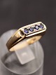 14 carat gold ring  with small sapphires