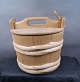 Round wooden Tejne (lunch box), probably from Sweden. H 17.5cm - Ö 23cm