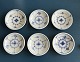 Six miniature plates In Blue fluted porcelain from Royal Copenhagen