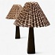Lisa Pape-Johansson / Stockmann-Orno.
Pair of table lamps in patinated leather with sockets in brass and new shades.
1 set in stock
