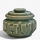 Jørgen Mogensen / Royal Copenhagen.
Lidded jar in stoneware and celadon glaze with bird motifs (model 21704). 
Signed.
1 pc. in stock
