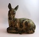 Royal Copenhagen. Lying fallow deer. Knud Kyhn. No. 20506. Length 23 cm. Height 
23 cm. (1 quality)