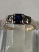 Ladies ring with blue sapphire & zircons 14 Karat
Ring size: 55.5