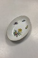 Bing and Grøndahl Saxon Flower, White Oval Cake Plate No. 38