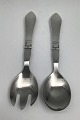 Georg Jensen Sterling Silver / Steel Continental Salad Servers No. 133