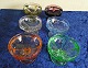 Portion glasses in pressed, colored glass. Set of 6 glasses from Sweden. 
H 8cm - Ö 10cm
