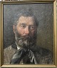 Oil painting: portrait of man With Dark Beard