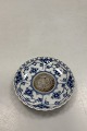 Royal Copenhagen Blue Fluted Full Lace Ashtray / Plate with Silver Coin No 
1/1009