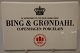 B&G Porcelain Dealer sign 20.5 x 13.3 cm