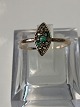 14 karat Gold ring with emerald and diamonds
Ring size 61