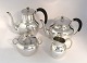 Hans Hansen. Sterling (925). Kaffe- the service. Bestående af kaffekande, 
thekande, sukkerskål og flødekande.Design, Karl Gustav Hansen. Model #371