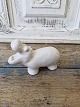 Hjorth figur - flodhest i hvid glasur no. 646