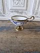 Royal Copenhagen Blue Fluted half lace cream jug with brass mounting