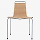 Poul Kjærholm / E. Kold Christensen.
PK 1 - Chair in matt chromed steel with seat and back in patinated cane.
1 pc. in stock
