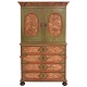 Baroque cabinet from the village Barsmark at Aabenraa, Southern Denmark. Dated 
1772. H: 200cm. W: 116cm. D: 55cm