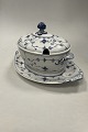Royal Copenhagen Musselmalet Riflet oval terrin No 214 med underfad 217
