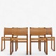Børge Mogensen / Fredericia Furniture.
BM 61 - Set of 4 dining chairs in oak and patinated wicker.
1 pc. in stock
