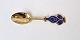 A.Michelsen Christmas spoon in gold-plated sterling silver with enamel 1974
