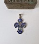 Large Dagmar cross in gilded silver and enamel