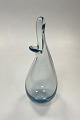 Holmegaard Duckling / Næb-Vase af klart/aquafarvet glas
