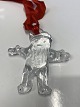 Glass hanging Santa Claus, Bertil Vallien, Kosta Boda.Size 7 x 6 cm.