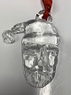 Glass hanging Santa Claus, Bertil Vallien, Kosta Boda.Size 8 x 5.6 cm.