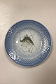 Bing and Grøndahl Blue Tone Fish Plate motif 7 Crucian carp No. 716 - CHIPED/WORN