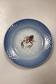 Bing and Grøndahl Blue Tone Fish Plate motif 11 Crab No. 716 - CHIPED/WORN