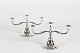 Grann & LaglyePair of 3-armed silver candelabra