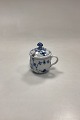 Royal Copenhagen Musselmalet Riflet Sennepskrukke med låg No. 200