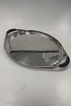 Georg Jensen Sterling Silver Cosmos Oval Serving Tray No 251B with Wooden Handles