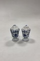 Royal Copenhagen Musselmalet Riflet Salt- og Pebersæt No. 467/480