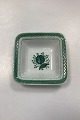 Royal Copenhagen Grøn Tranquebar Firkantet Skål No. 1337