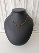 Vintage granat collier af forgyldt metal