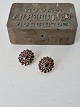 Pair of vintage garnet ear clips in gold-plated sterling silver by A.Michelsen