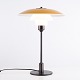 Poul Henningsen Bordlampe Model PH 3½-2½ i Gul Metal med Stel i Bruneret Messing, Louis Poulsen