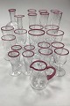 Stort sæt af håndlavede glas på 24 dele