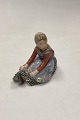 Royal Copenhagen Overglaze figurine of Flower Girl Jylland No. 12421
