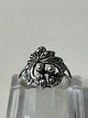 Silver ring with elegant pattern, size 54