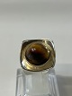 Vintage Ring with Stone, Tiger Eye in Sterling SilverSize 55