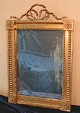 Gammelt spejl i guldramme med facetsleben spejlglas,fra medio 1800-tallet
