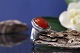 Georg Jensen sterlingsølv karneol ring 46B Størrelse 65.