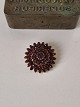 Smuk gammel forgyldt granat broche