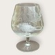 Cognac glas med slibninger*75kr