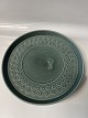 Kronjyden, Azur stoneware, large round dish on foot.Diameter 26.0 cm.