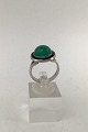 Niels Erik From Sterling Sølv Ring (Grøn Agat)