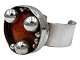 Jacob HullArmring med stor orange midte  fra 1960-1970
