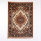 Kashan Orientalsk Tæppe med Medaljon og Blomstermønster 225 x 157 cm