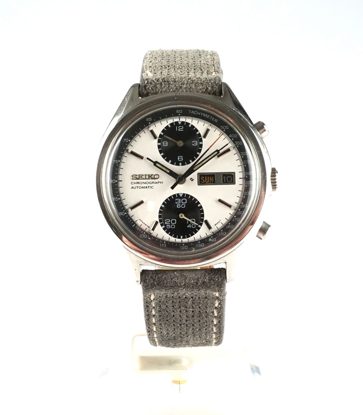 KAD ringen - Seiko Chronograph Automatic, Panda. Cal. 6138, Ref. 8020.  February 1977 - Seiko Chronograph Automatic, Panda. Cal. 6138, Ref. 8020.  February 1977