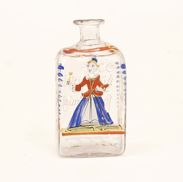 A small German 18th century bottle. H: 14cm